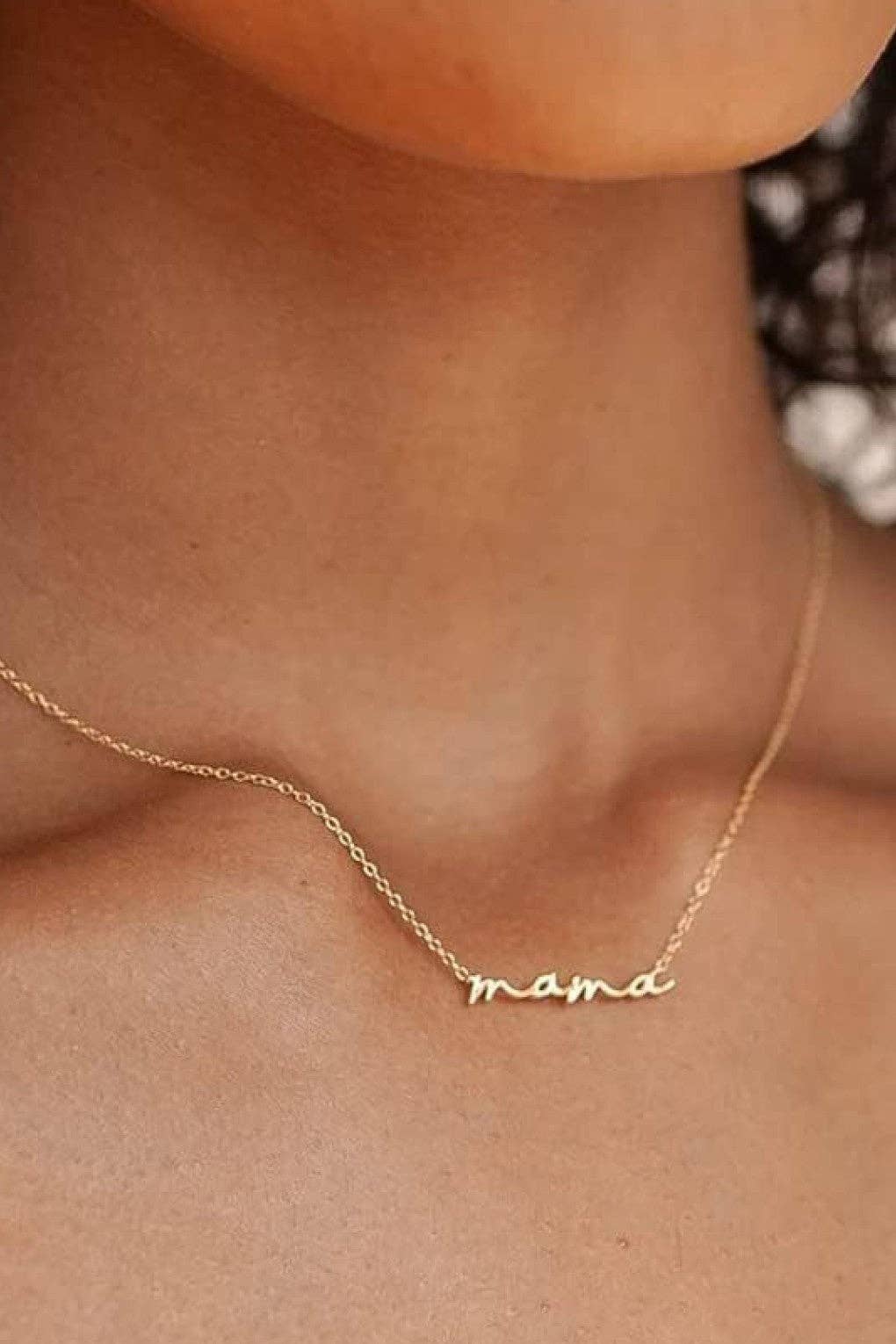 18K Gold Plated Waterproof Stainless Steel Mama Necklace