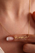 18K Gold Plated Waterproof Stainless Steel Mama Necklace